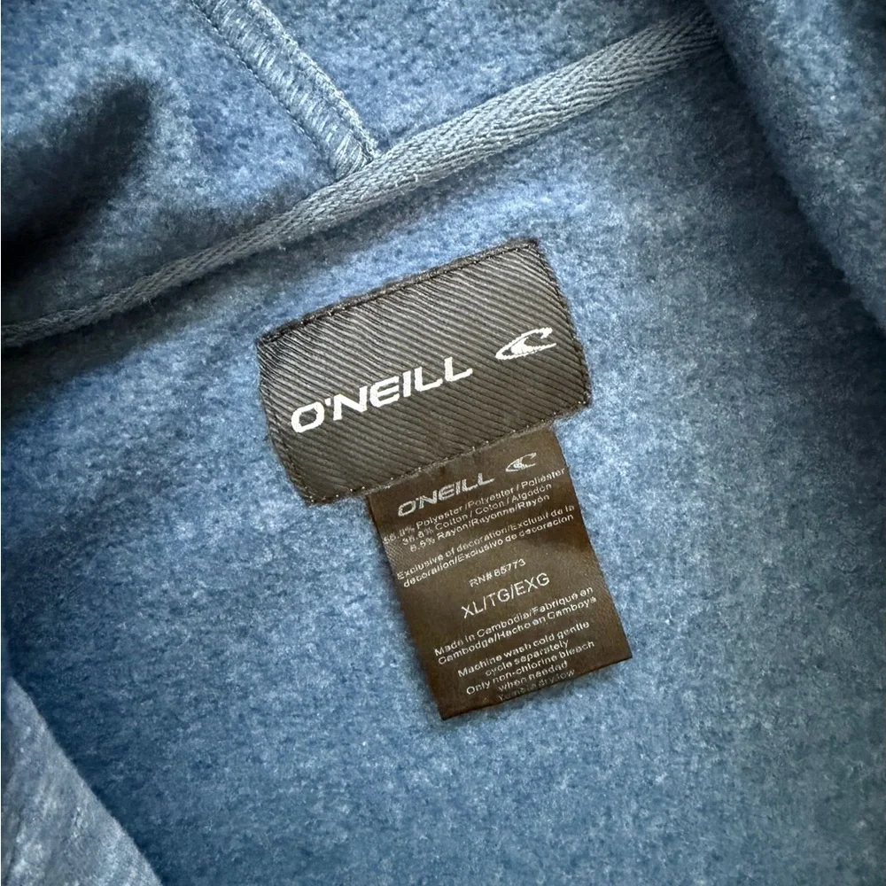 Men’s O'Neill Men's Heather Gray Zip-Up Hoodie - Picture 4 of 5